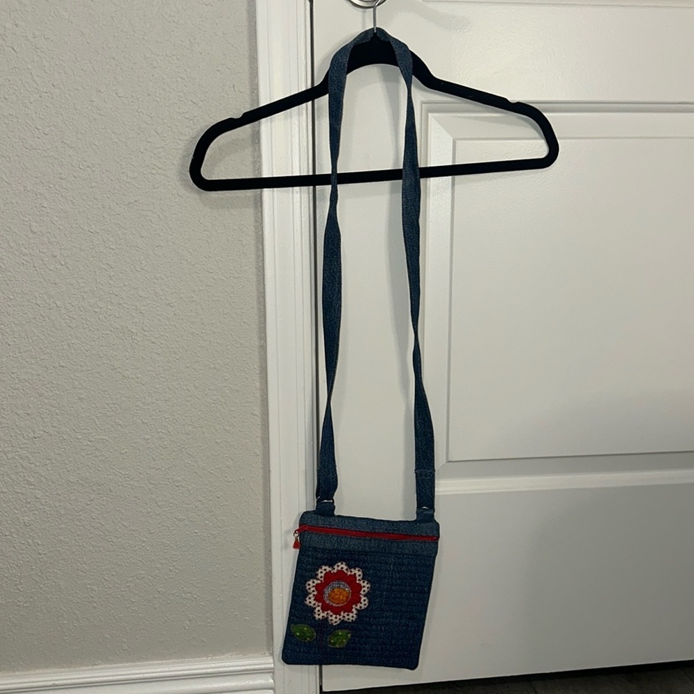 Denim flower purse